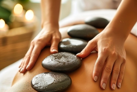 60Mn Massage aux Pierres Chaudes (Dos)