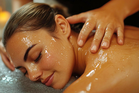 60Mn Massage Enveloppant aux Huiles Chaudes