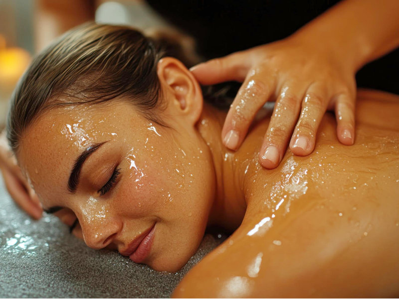 60Mn Massage Enveloppant aux Huiles Chaudes